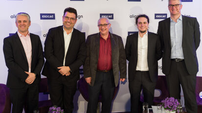 Align Technology has been one of the partner companies of exocad since 2017. On 4 March 2020 the company announced the acquisition of exocad. On 12 March 2020 representatives of both companies shared some insights at a press conference: Novica Savic, exocad CCO; Christophe Dorian, Director GPM Restoratives Align Technology; Larry Bodony, President exocad America, Tillmann Steinbrecher; CEO and co-founder of exocad and Vianne Battle, Senior Director EMEA, Align Technology (from left). (Image: exocad)