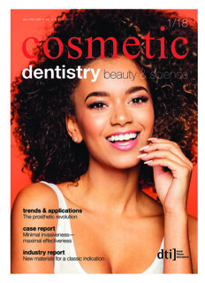 Cosmetic dentistry international No. 1, 2018 Cosmetic dentistry international No. 1, 2018