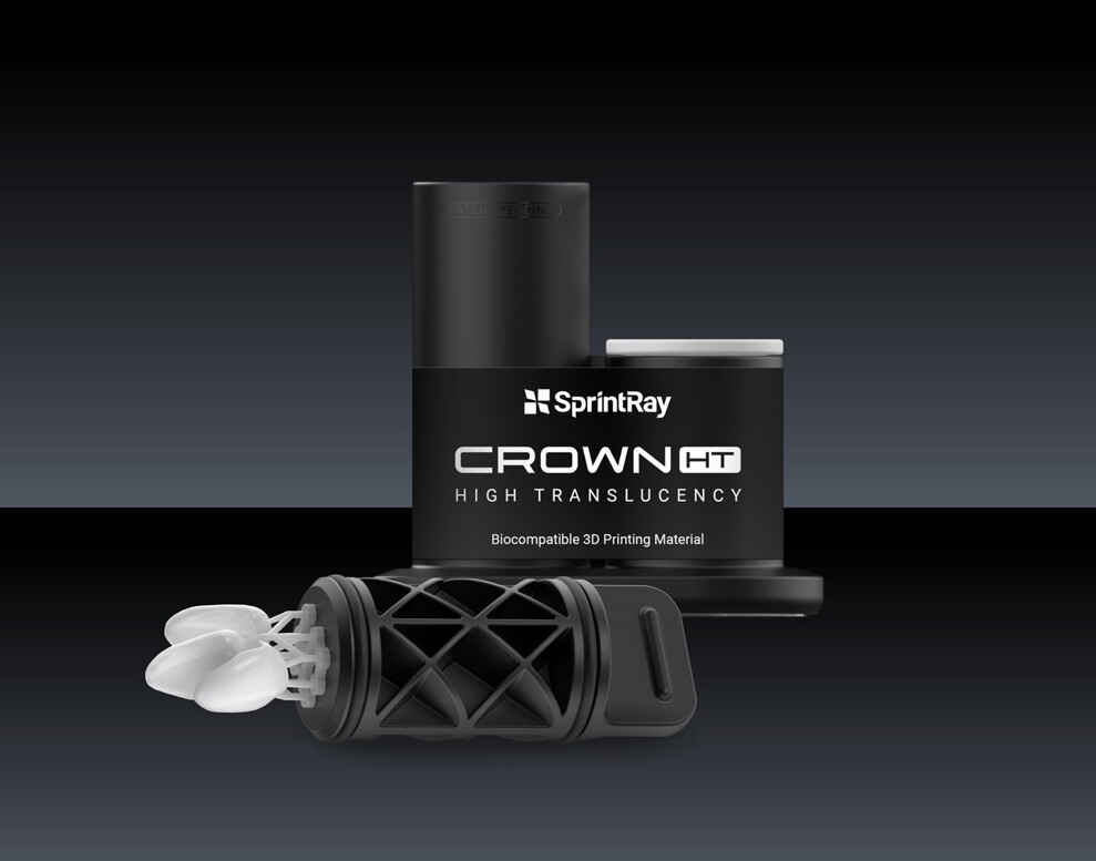 SprintRay Crown HT for Midas is a Midas-exclusive material designed for definitive crowns, inlays, onlays and veneers. (Image: SprintRay)