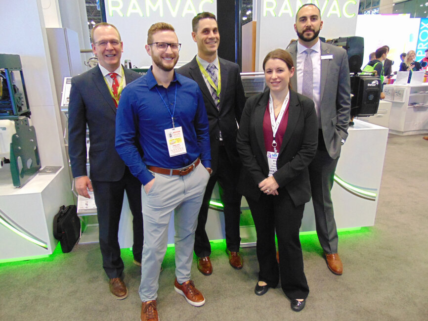 The team members at DentalEZ stand ready to assist meeting attendees with a wide range of products. 