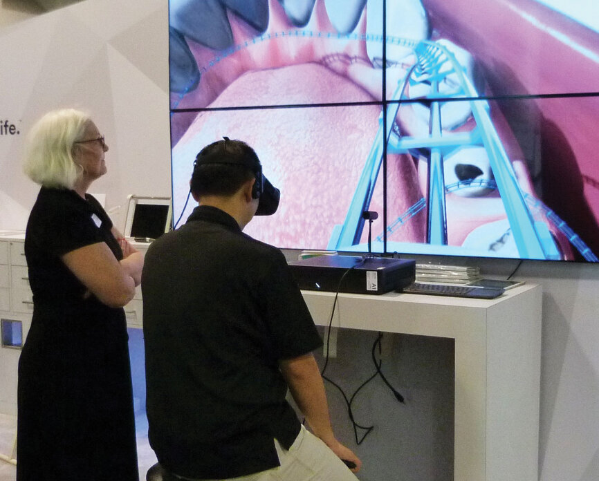 Visit 3M to take a virtual reality rollercoaster through the mouth.