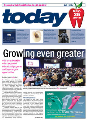 today Greater New York Dental Meeting Nov. 25, 2018