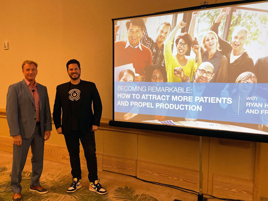 From left: Dental practice marketing experts Dr. Fred Joyal and Ryan Hungate of Simplifeye. 