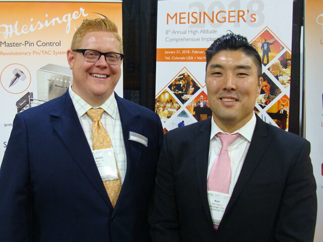 Adam Hill, left, and Ken Natori of Meisinger USA.