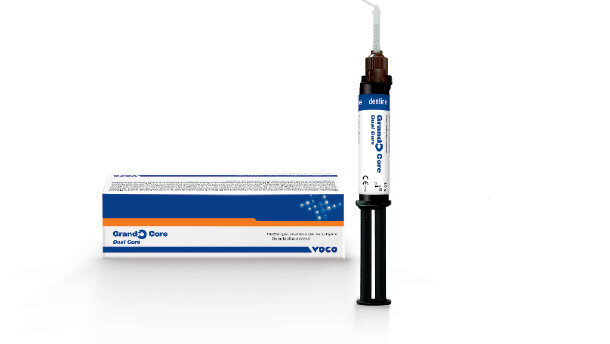 Grandio Core Dual Cure. Zatékavý duálně tuhnoucí nano-hybridní dostavbový materiál.