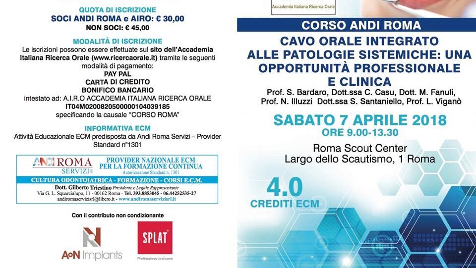 Cavo orale integrato alle patologie sistemiche: un’opportunità professionale e clinica