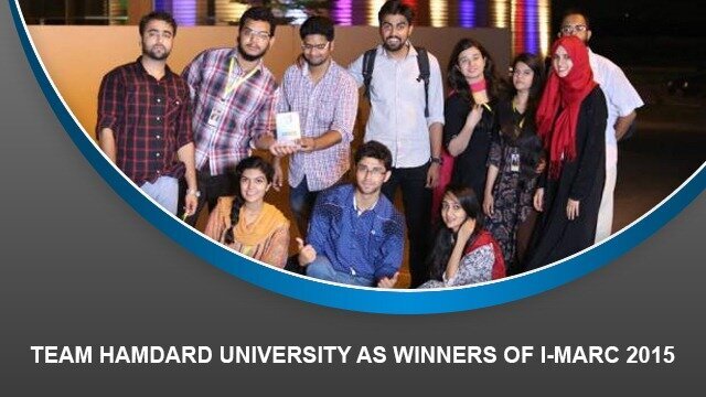 Team Hamdard University as Winners of I-MARC 2015