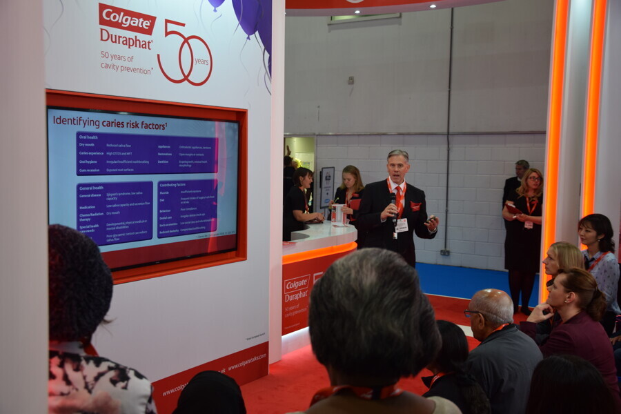 A Colgate representative presenting.