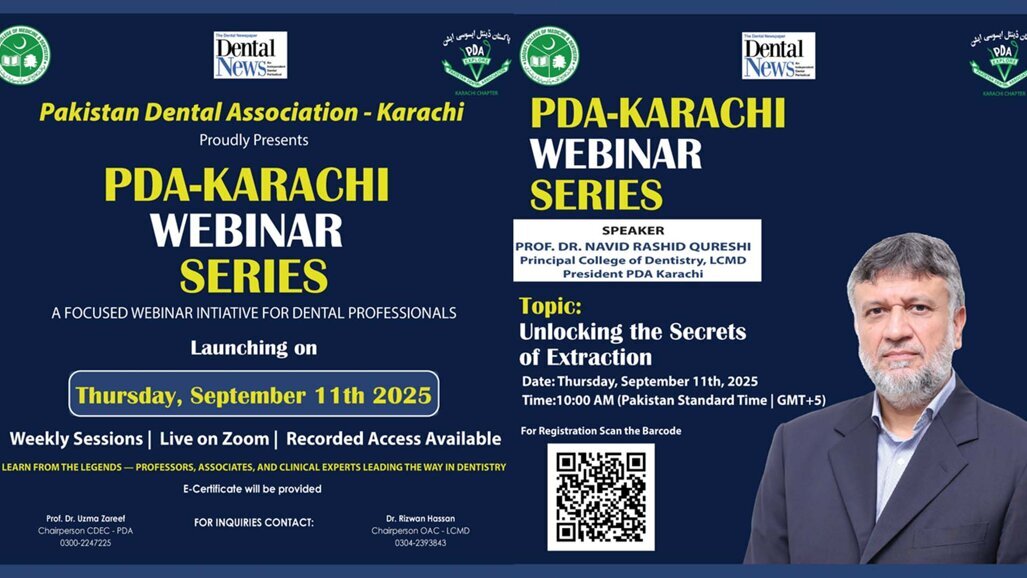 PDA-Karachi launches exclusive webinar series for dental professionals