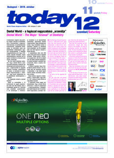 today Dental World Budapest Oct.12, 2019 today Dental World Budapest Oct.12, 2019