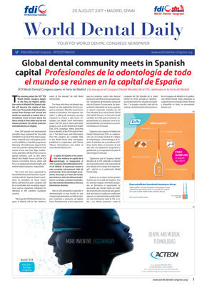 World Dental Daily Madrid 2017, 29 August World Dental Daily Madrid 2017, 29 August
