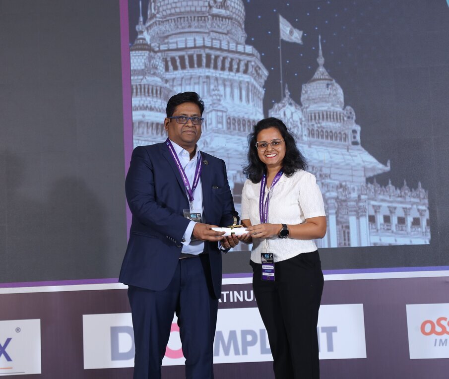 Fig 34: Recipient of OSI young research grant Dr. Ananya R.M