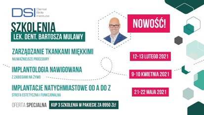 Nowy pakiet szkoleń praktycznych w DSI: szablony, tkanki, implantacja natychmiastowa