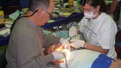 Hundreds line up to receive free dental care
