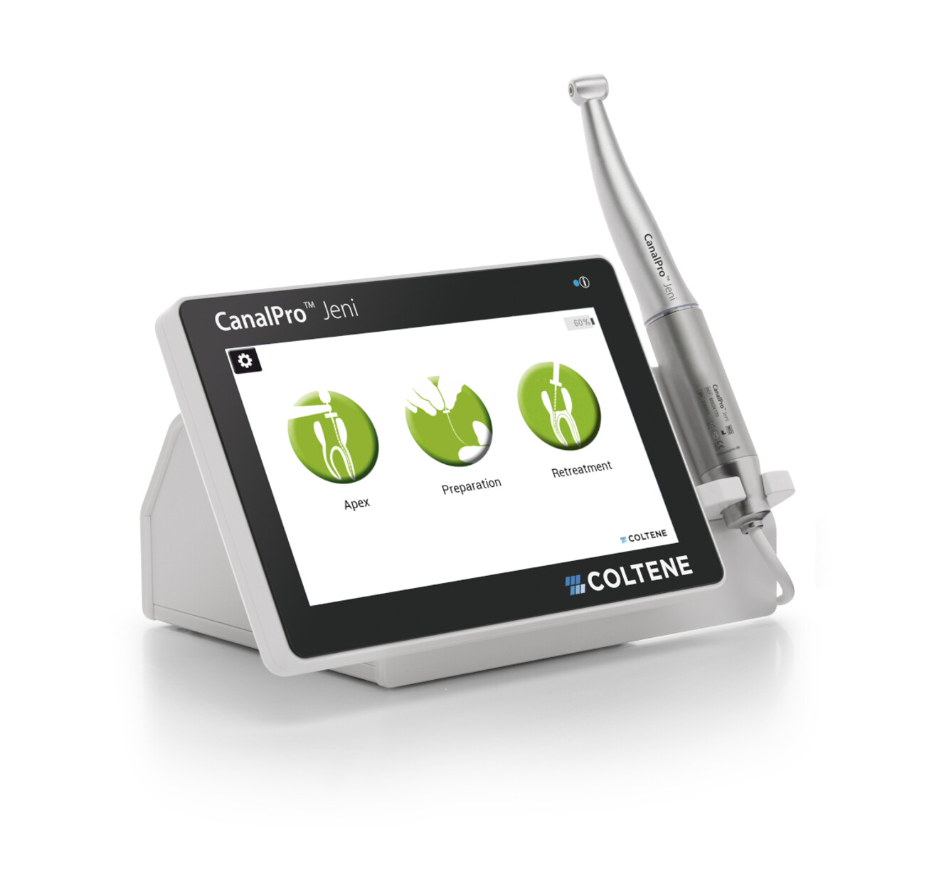 Fig. 2: CanalPro Jeni, used for both canal preparation and working length determination. Its adaptive motion control and integrated apex locator ensured safe and precise shaping to the zero reading.