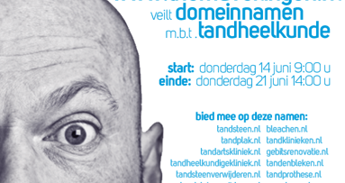 Tandheelkundige domeinnamen onder de hamer