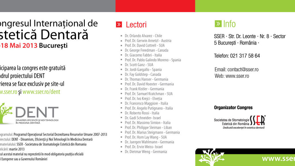 Programul complet al Congresului International de Estetica Dentara