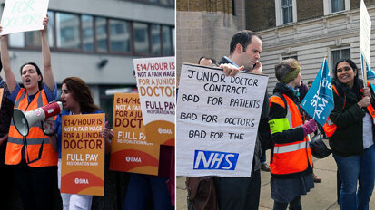 Junior British doctors’ strike for pay continues