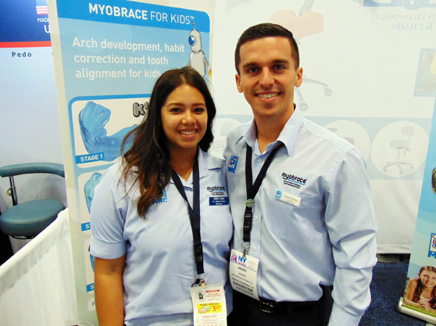 Educators Dr. Shirley Flores, left, and Andrei Kovacs of Myofunctional Research Co. (Photo: Fred Michmershuizen/DTA)