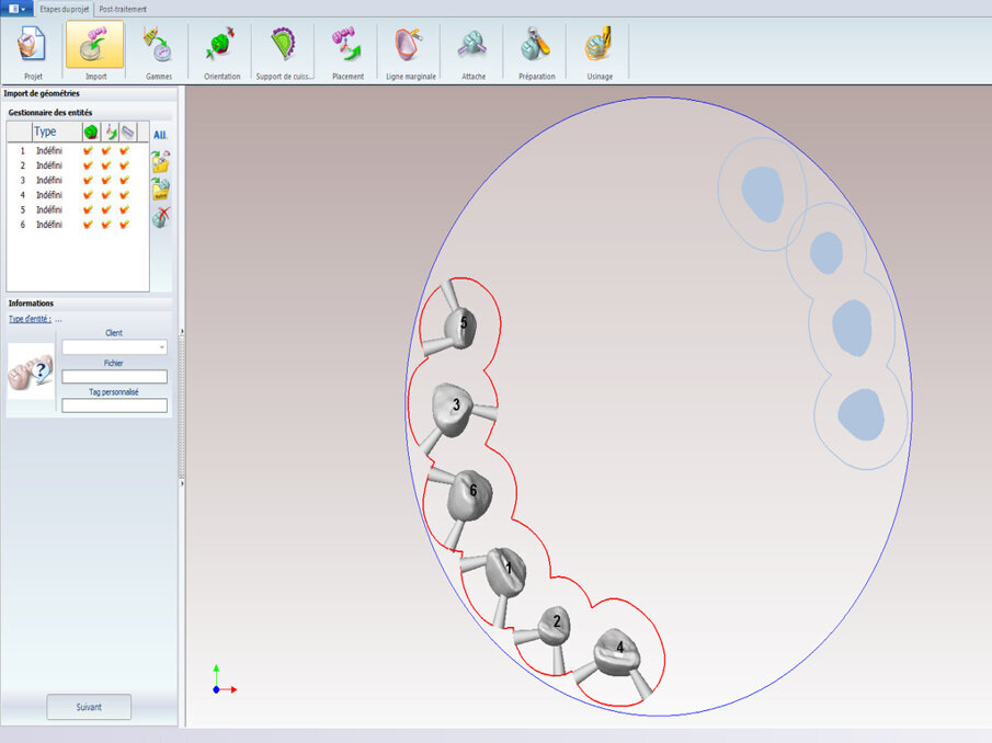 Fig. 6: Screenshot of the nesting software.