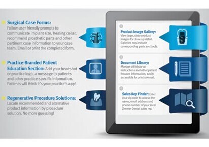 Zimmer Dental launches a new interactive mobile app for clinicians