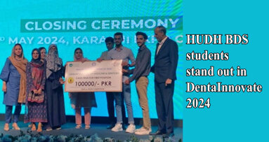 HUDH BDS students stand out in DentaInnovate 2024