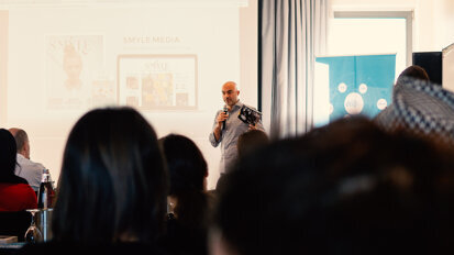 Dental Tribune International CEO Torsten Oemus welcomed the attendees. (Photograph: Tom Carvalho, DTI)