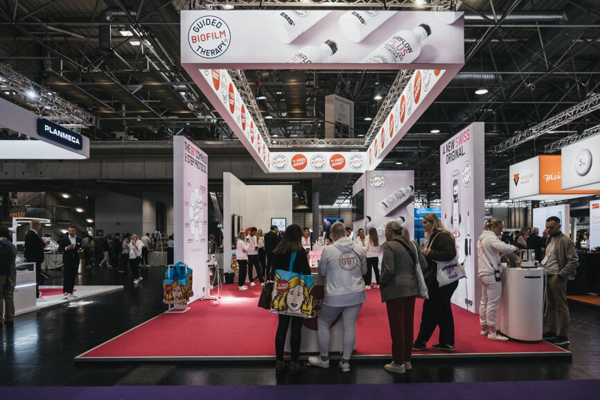 Also on display was the new  the GBT Machine, EMS’s latest contribution to advancing prophylaxis. (Image: Dental Tribune International)