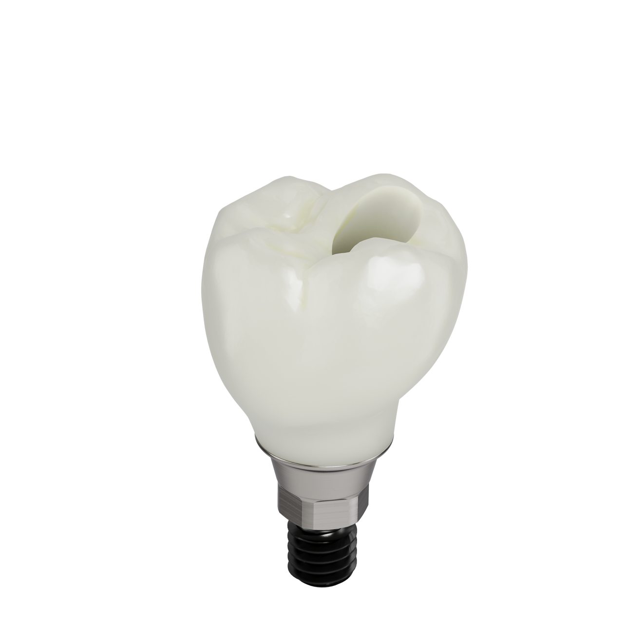 Fig. 1a: NobelProcera abutment designs in the study. NobelProcera full-contour/cutback zirconia implant crown (n = 105).