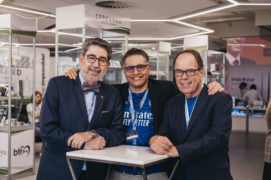 From left: Dr David E. Jaramillo, scientific chairman, and co-chairmen Dr Freddy Belliard and Stephen Jones. 