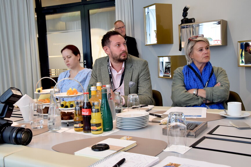 The media team was composed of several members of the press from all over Europe. (Photograph: Monique Mehler, DTI)