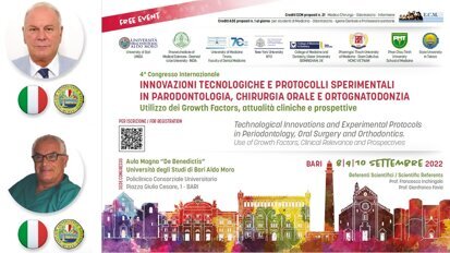 Innovazioni tecnologiche e protocolli sperimentali in parodontologia, chirurgia orale e ortognatodonzia