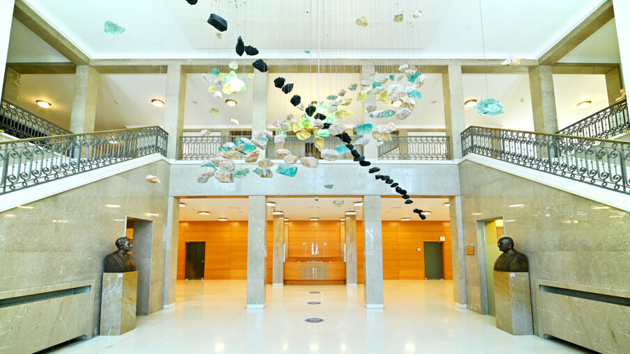 The impressive main entrance area of the Eugenides Foundation building complex on Syggrou Avenue is an integral part of the original building. (All images: Eugenides Foundation) 