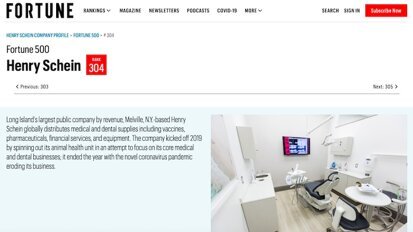 La primera empresa dental en la lista Fortune 500