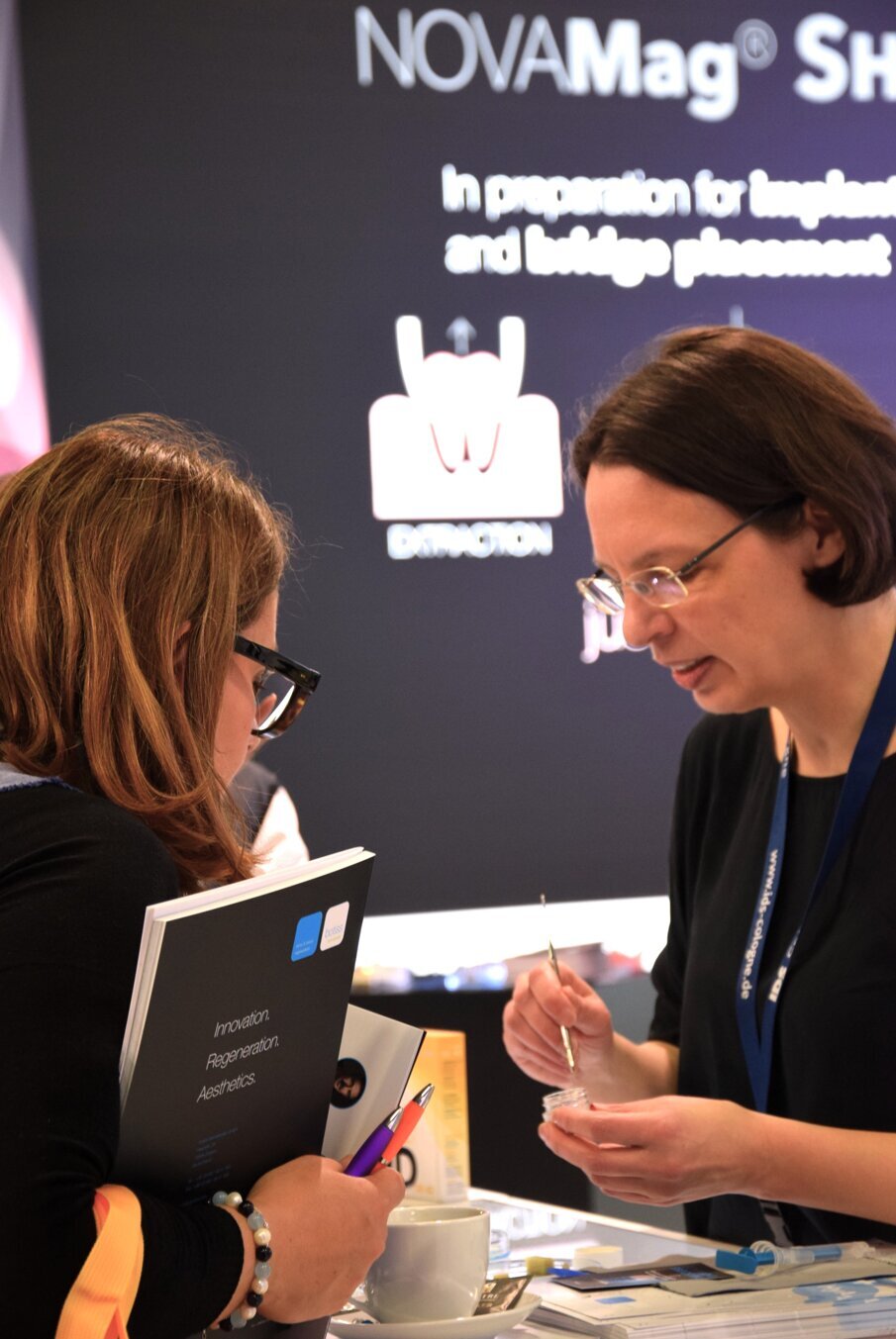 At the botiss biomaterials booth.