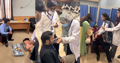 Simulation-based workshop on managing medical emergencies in dentistry held at LUMHS