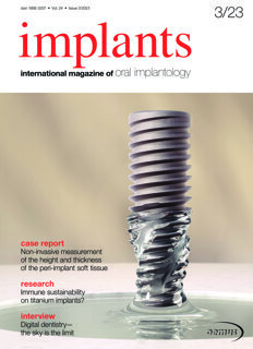 implants international No. 3, 2023 implants international No. 3, 2023