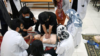 Basic life support workshop at HITEC IMS Dental College
