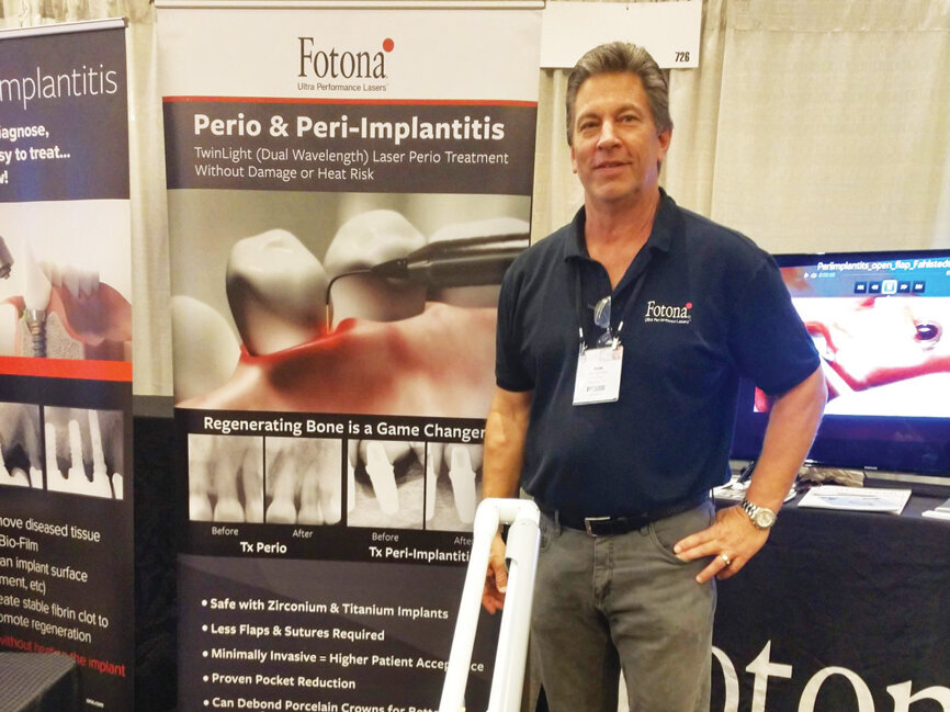 Tom Newman can show you the latest in laser treatments at the Fotona booth.
