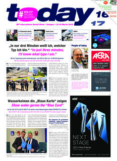 today at IDS Cologne 16 March 2019 today at IDS Cologne 16 March 2019