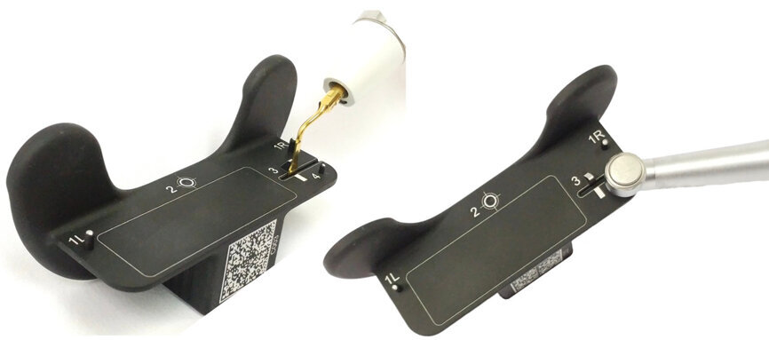 Fig. 8a: Calibration of the drill axis and the instrument tip.