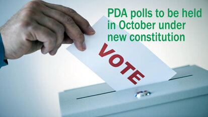 PDA polls to be held in October under new constitution