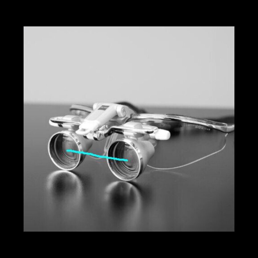 Figure 4: Blue line depicts the interpupillary distance-IPD