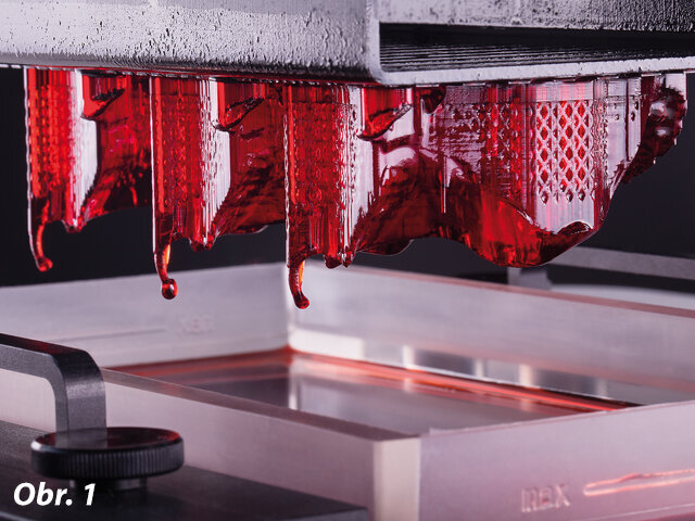 Odlité objekty zhotovené z FotoDent®cast na přístroji SolFlex 350 (W2P Engineering GmbH)