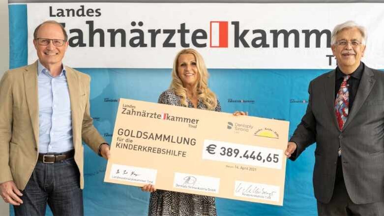 Tiroler Zahnärzt:innen spenden Zahngold an Kinderkrebshilfe