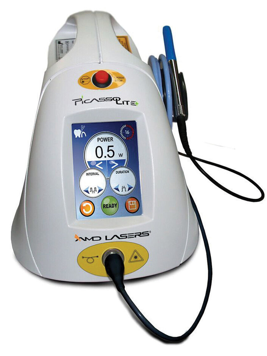 Fig.1: Picasso Lite+ Diode Laser (AMD LASERS). (Photo provided by Dr. Gregori M. Kurtzman)