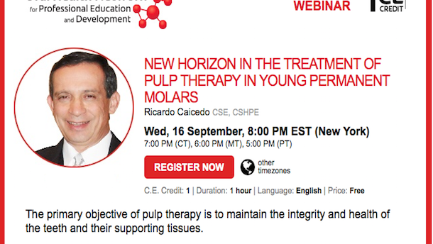 Conferencia online sobre el tratamiento pulpar de molares primarios permanentes