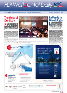 World Dental Daily Mexico City, 15 Sept. 2011 World Dental Daily Mexico City, 15 Sept. 2011