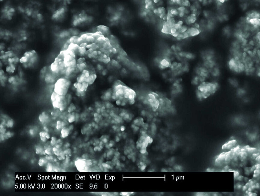 Fig. 2 a : Image MEB sous un grossissement de 20 000 fois 