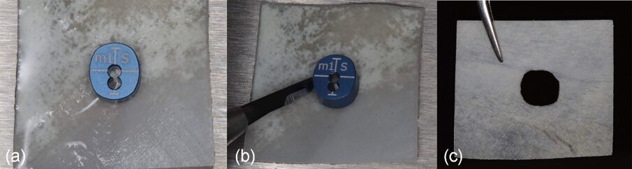 Fig. 11_Utilizzo della guida m1S per la preparazione della Lamina soft.